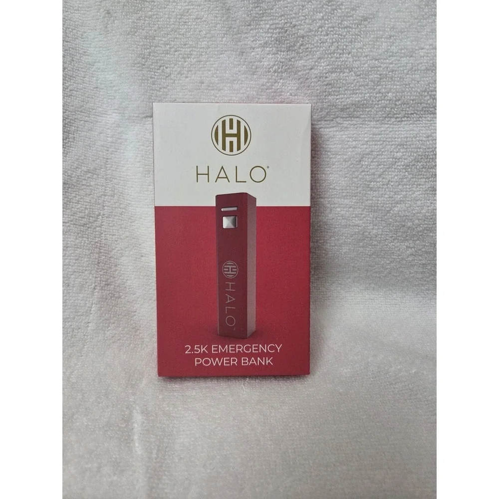 HALO 2.5 Emergency Power Bank Red Brand New USB-A, USB-C Cable